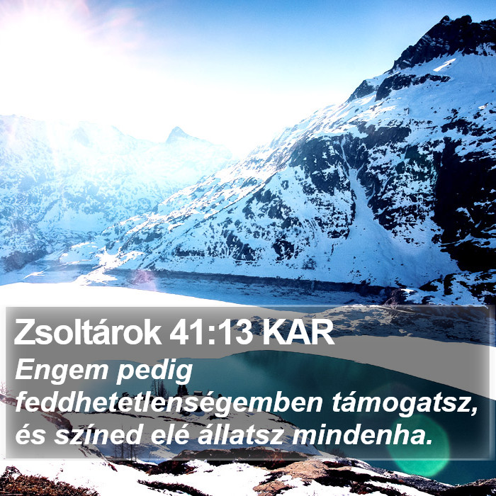 Zsoltárok 41:13 KAR Bible Study