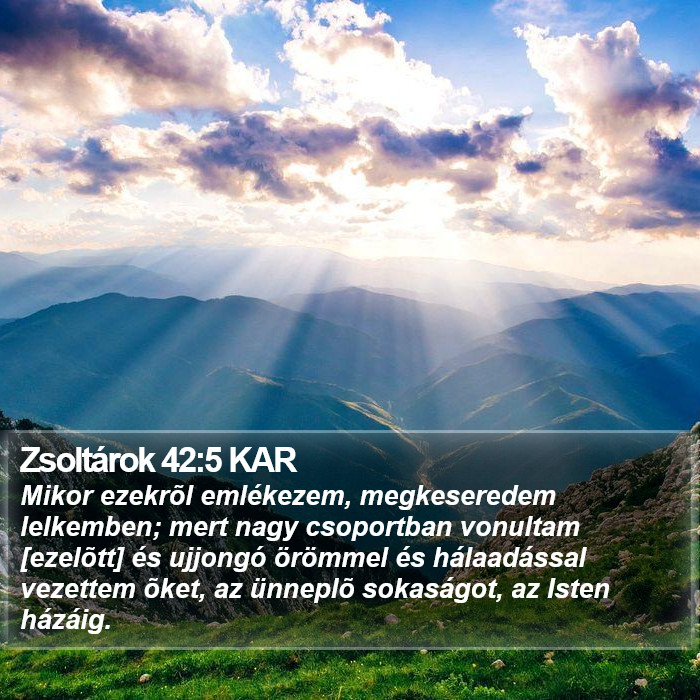 Zsoltárok 42:5 KAR Bible Study