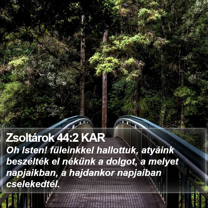 Zsoltárok 44:2 KAR Bible Study