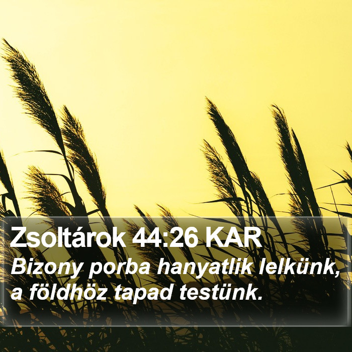 Zsoltárok 44:26 KAR Bible Study