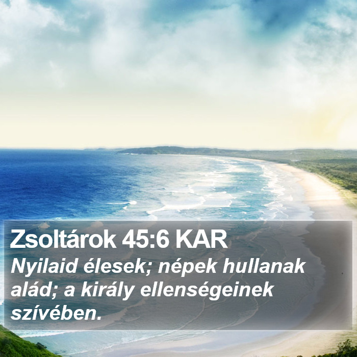 Zsoltárok 45:6 KAR Bible Study