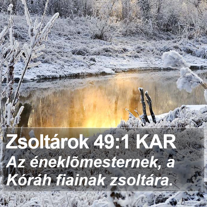 Zsoltárok 49:1 KAR Bible Study