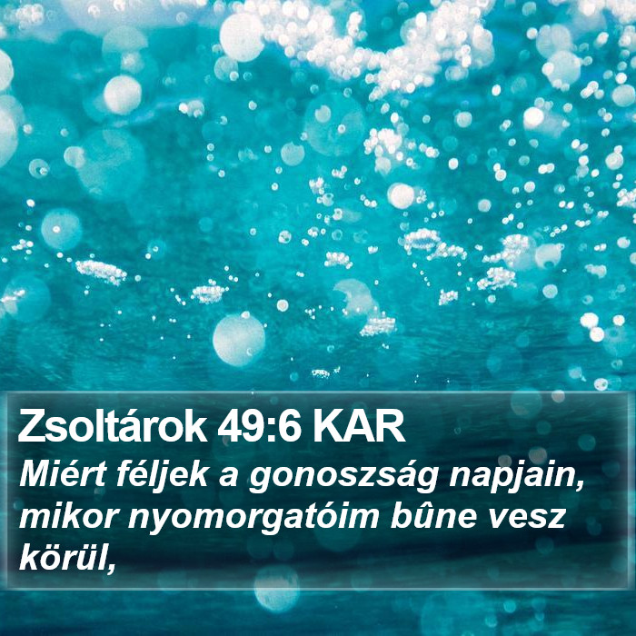 Zsoltárok 49:6 KAR Bible Study