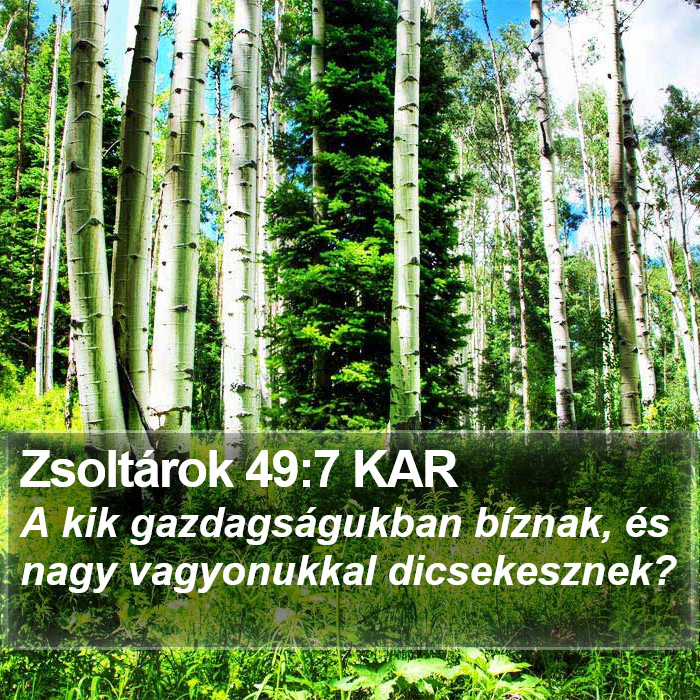 Zsoltárok 49:7 KAR Bible Study