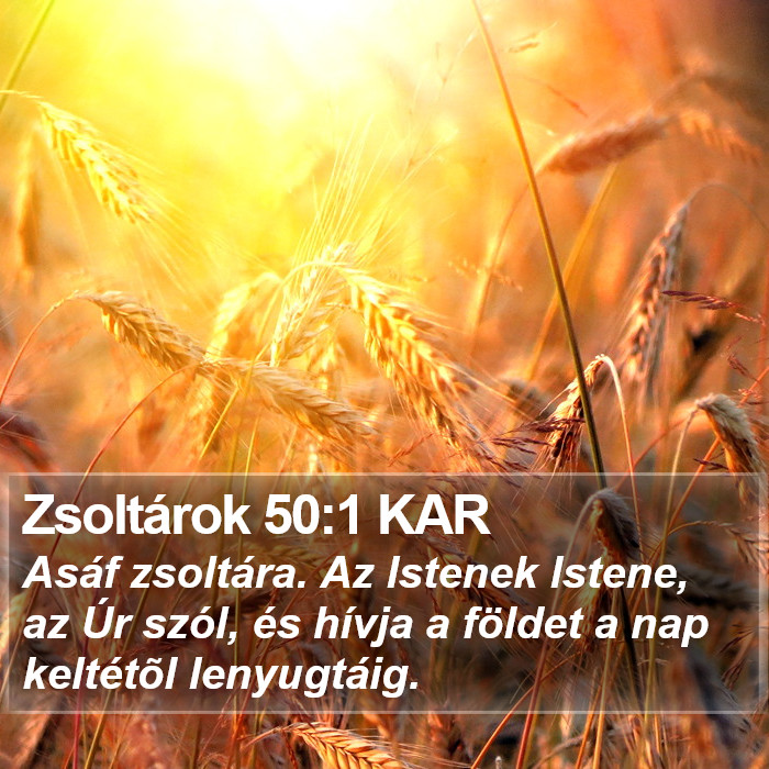 Zsoltárok 50:1 KAR Bible Study