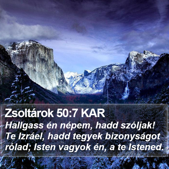 Zsoltárok 50:7 KAR Bible Study