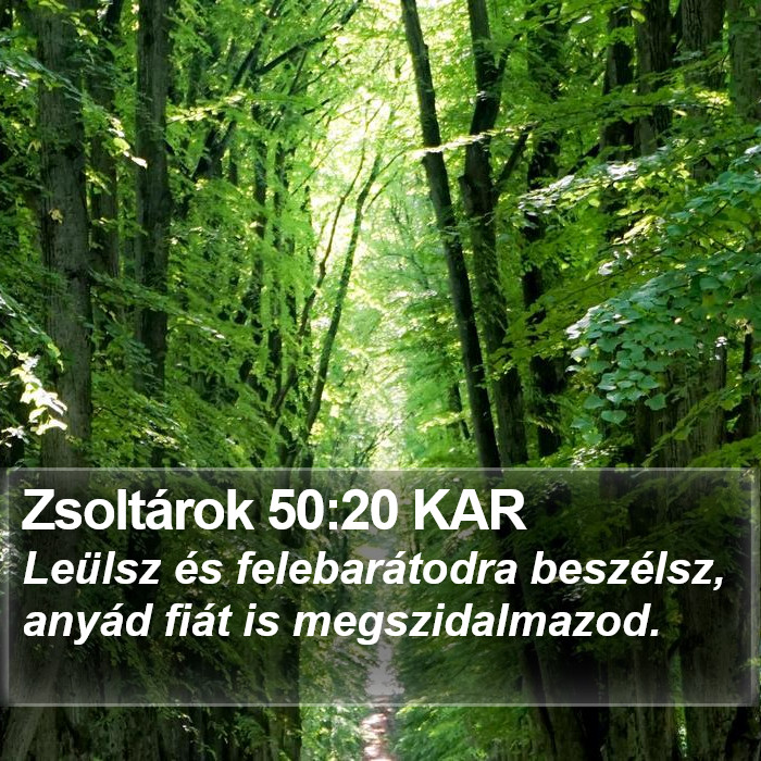 Zsoltárok 50:20 KAR Bible Study