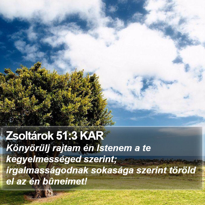 Zsoltárok 51:3 KAR Bible Study