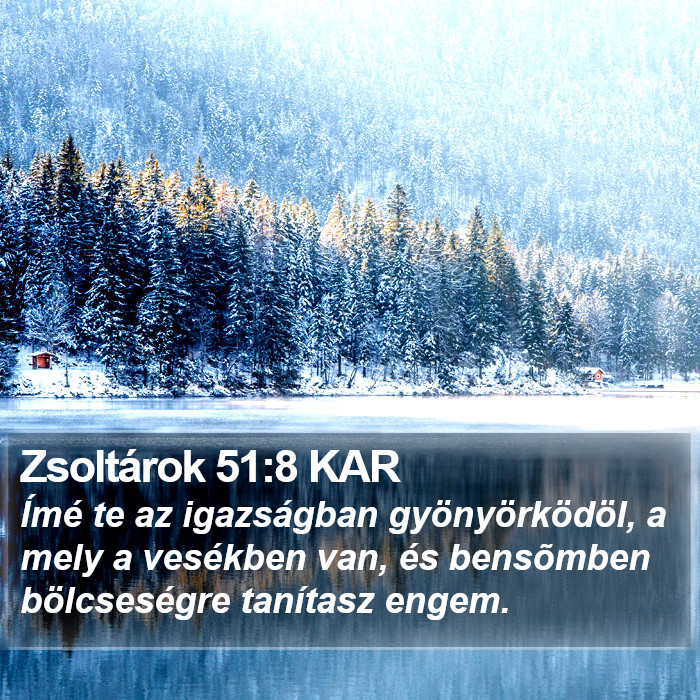 Zsoltárok 51:8 KAR Bible Study