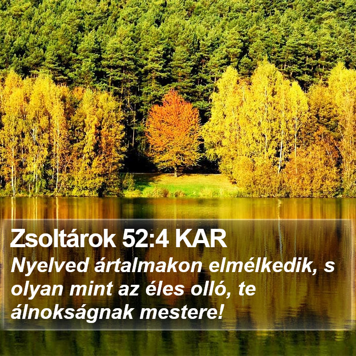 Zsoltárok 52:4 KAR Bible Study