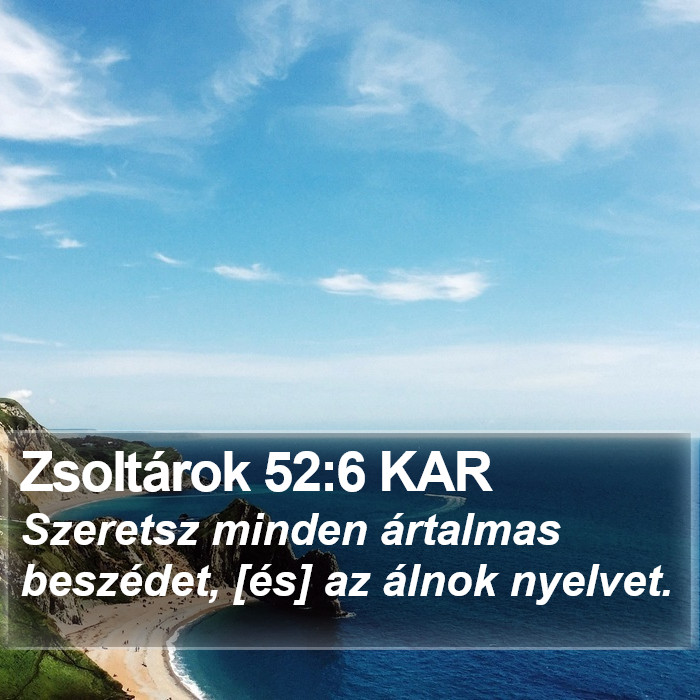 Zsoltárok 52:6 KAR Bible Study