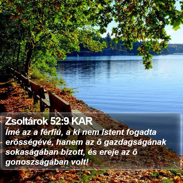 Zsoltárok 52:9 KAR Bible Study