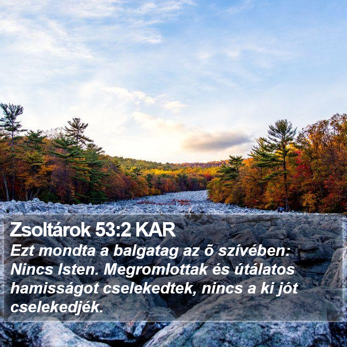 Zsoltárok 53:2 KAR Bible Study