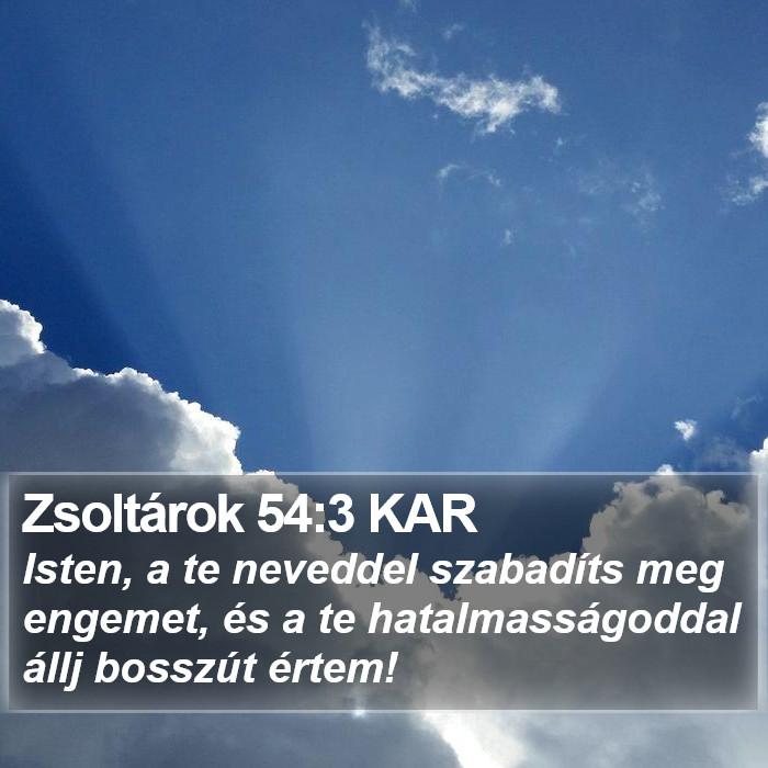 Zsoltárok 54:3 KAR Bible Study