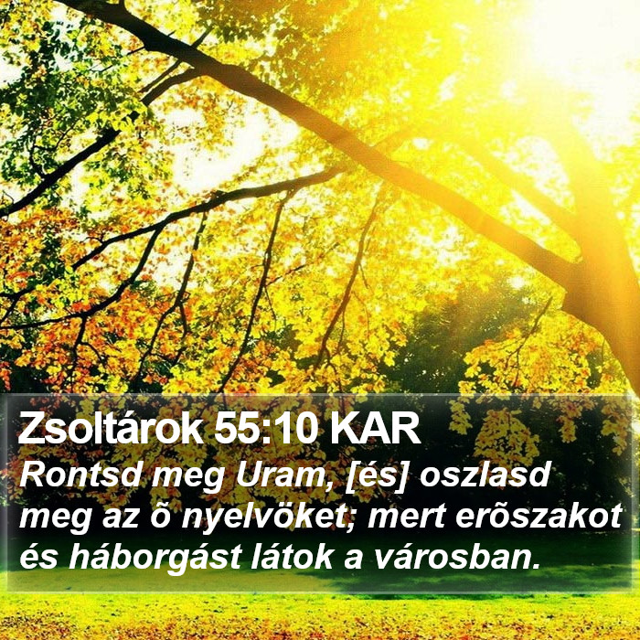 Zsoltárok 55:10 KAR Bible Study