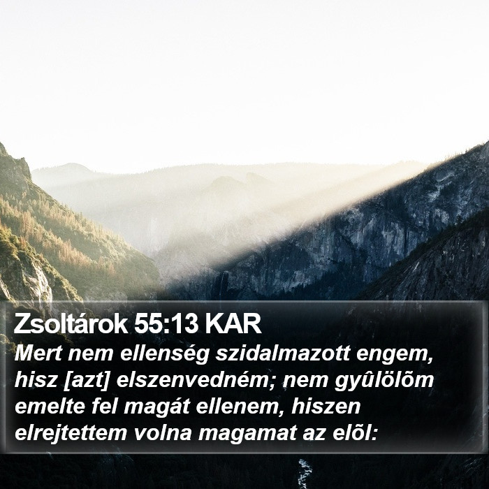 Zsoltárok 55:13 KAR Bible Study