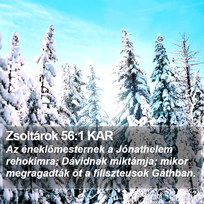 Zsoltárok 56:1 KAR Bible Study