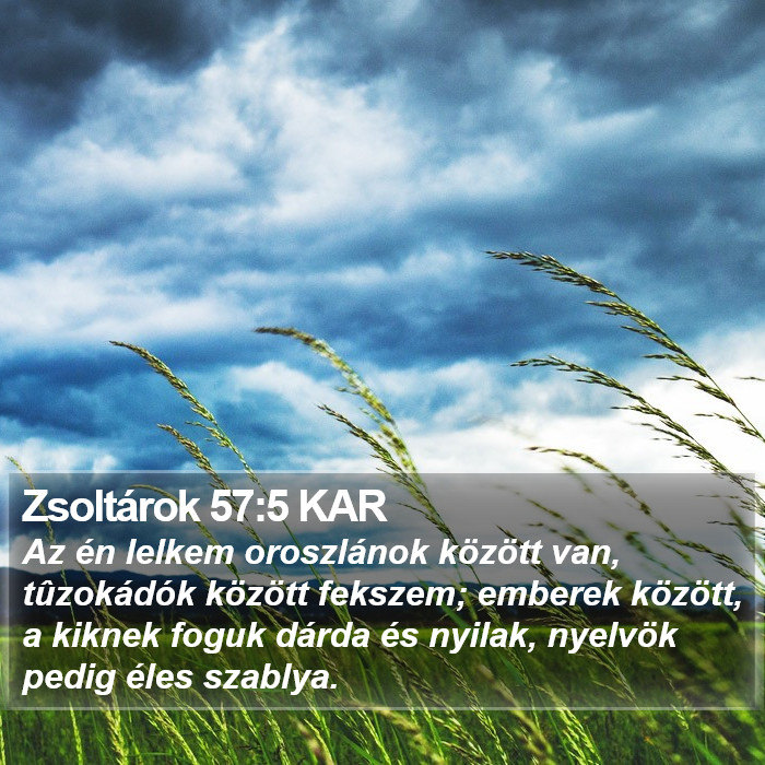 Zsoltárok 57:5 KAR Bible Study