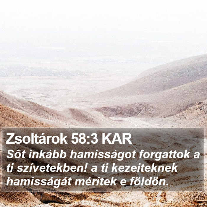 Zsoltárok 58:3 KAR Bible Study