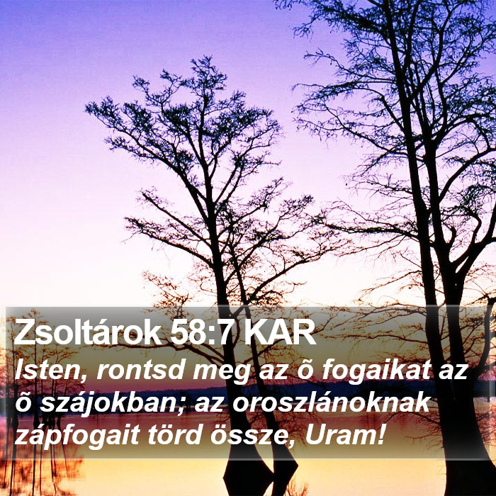 Zsoltárok 58:7 KAR Bible Study