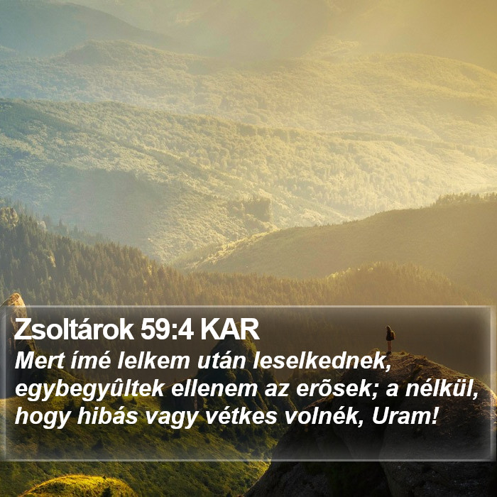 Zsoltárok 59:4 KAR Bible Study