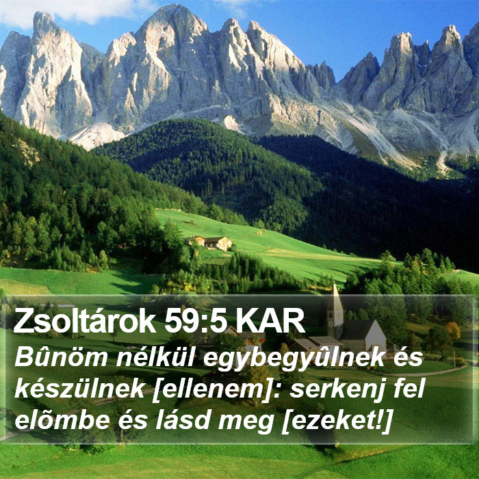 Zsoltárok 59:5 KAR Bible Study