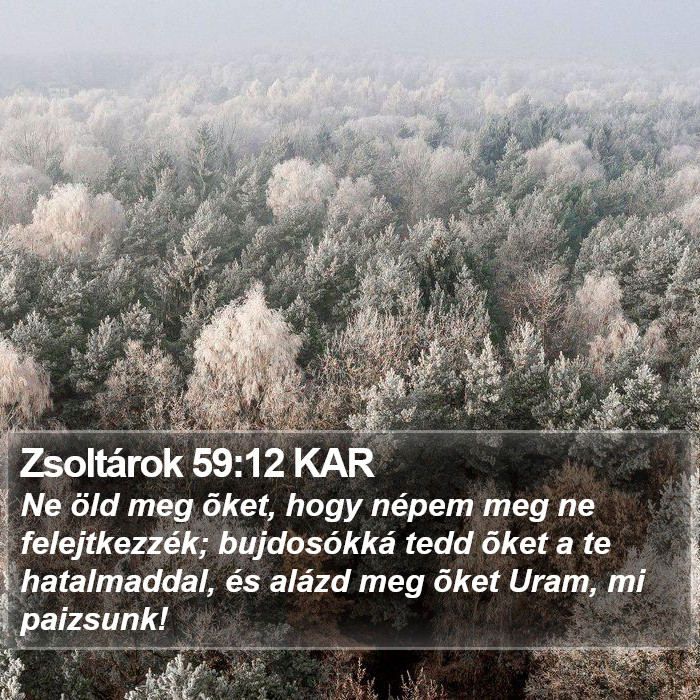 Zsoltárok 59:12 KAR Bible Study