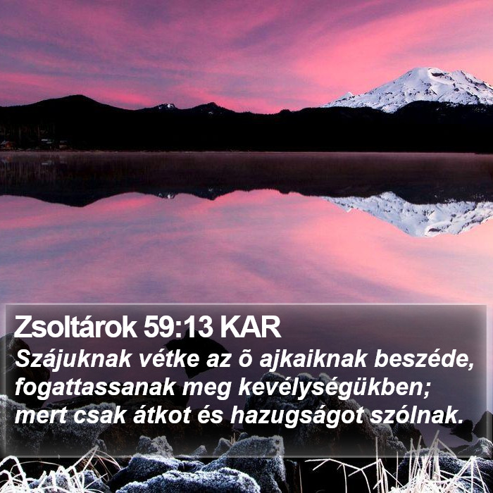 Zsoltárok 59:13 KAR Bible Study