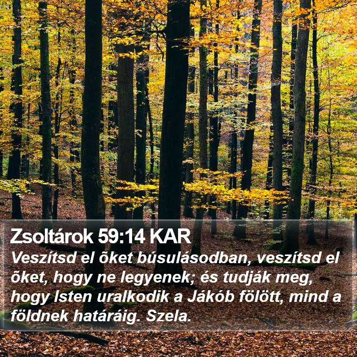 Zsoltárok 59:14 KAR Bible Study