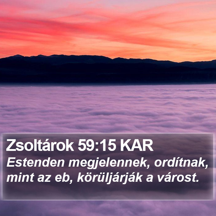 Zsoltárok 59:15 KAR Bible Study