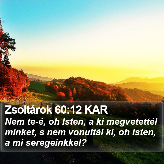 Zsoltárok 60:12 KAR Bible Study