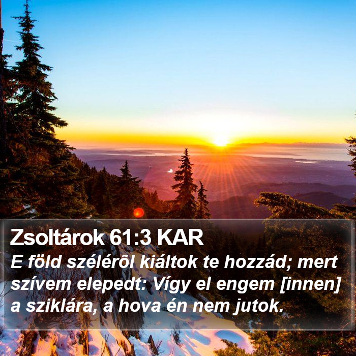 Zsoltárok 61:3 KAR Bible Study