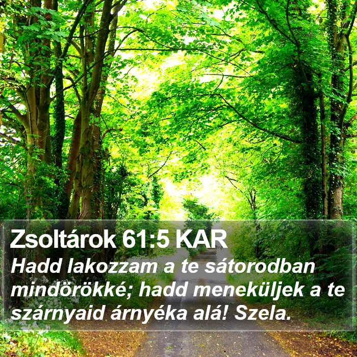 Zsoltárok 61:5 KAR Bible Study