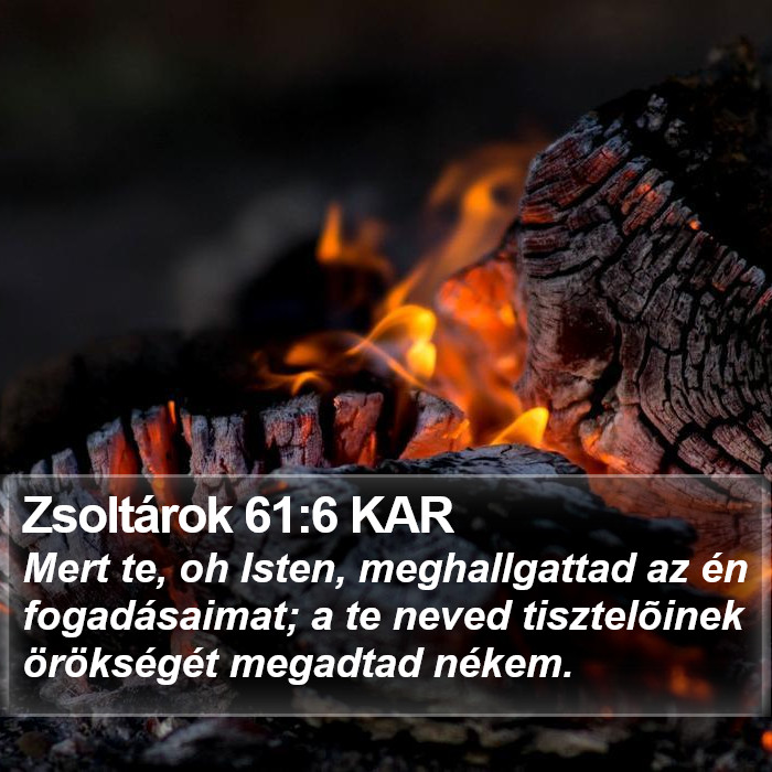 Zsoltárok 61:6 KAR Bible Study