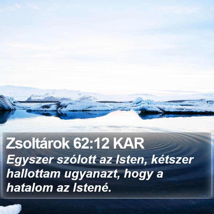 Zsoltárok 62:12 KAR Bible Study