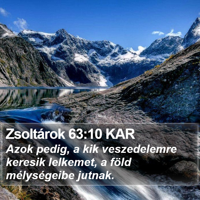 Zsoltárok 63:10 KAR Bible Study