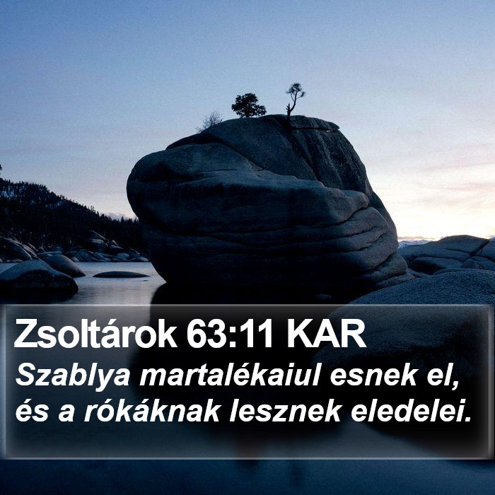 Zsoltárok 63:11 KAR Bible Study