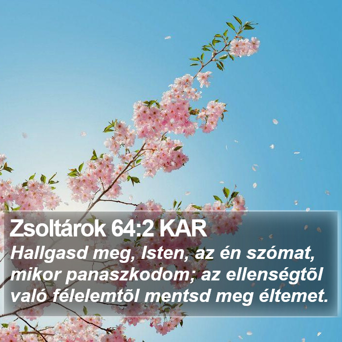 Zsoltárok 64:2 KAR Bible Study