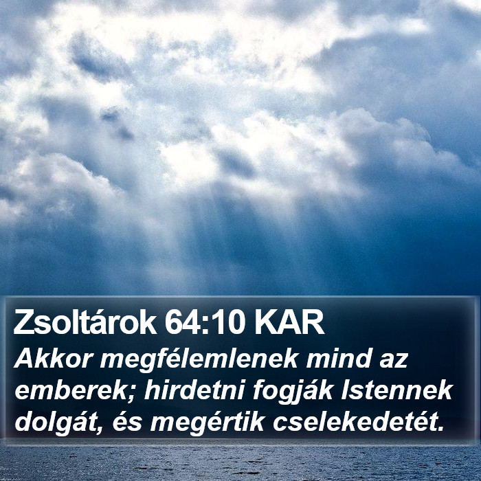 Zsoltárok 64:10 KAR Bible Study