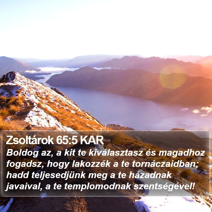 Zsoltárok 65:5 KAR Bible Study