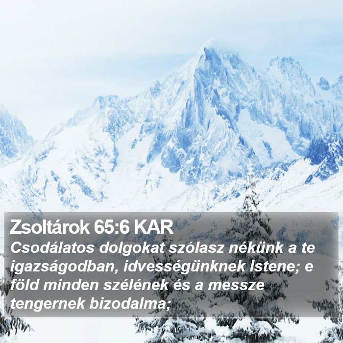 Zsoltárok 65:6 KAR Bible Study