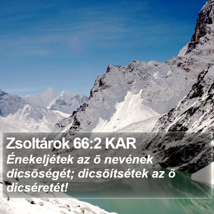 Zsoltárok 66:2 KAR Bible Study