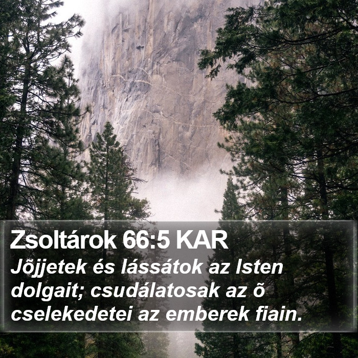 Zsoltárok 66:5 KAR Bible Study