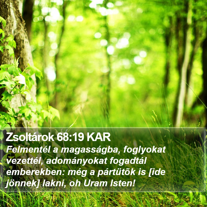 Zsoltárok 68:19 KAR Bible Study