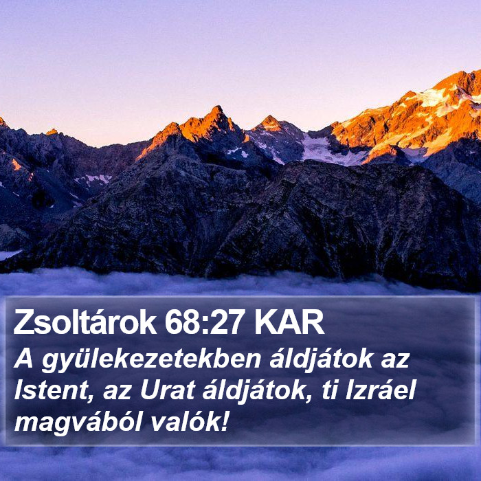 Zsoltárok 68:27 KAR Bible Study