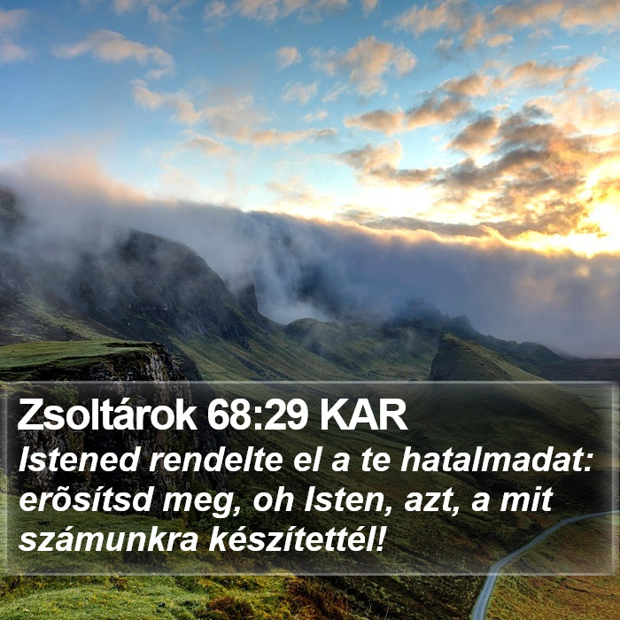 Zsoltárok 68:29 KAR Bible Study