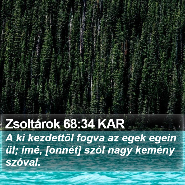 Zsoltárok 68:34 KAR Bible Study