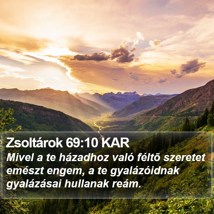 Zsoltárok 69:10 KAR Bible Study