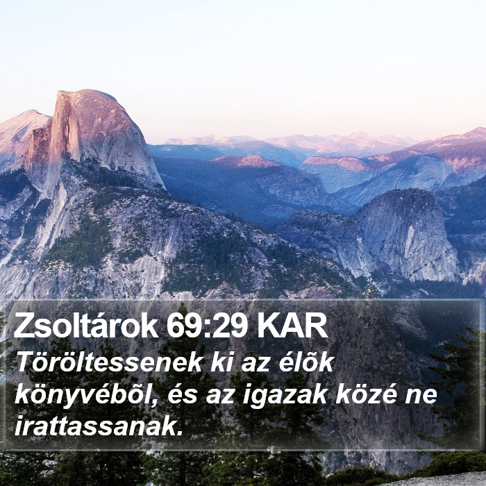 Zsoltárok 69:29 KAR Bible Study