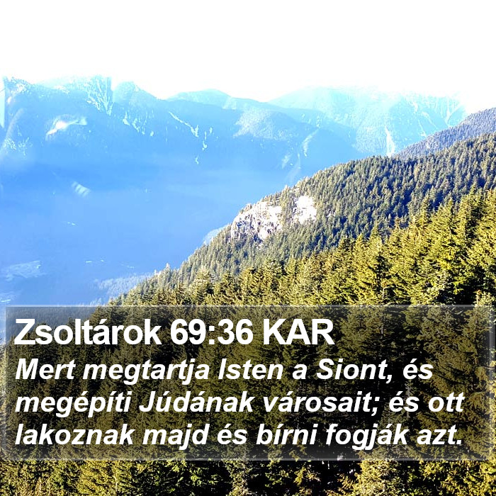 Zsoltárok 69:36 KAR Bible Study